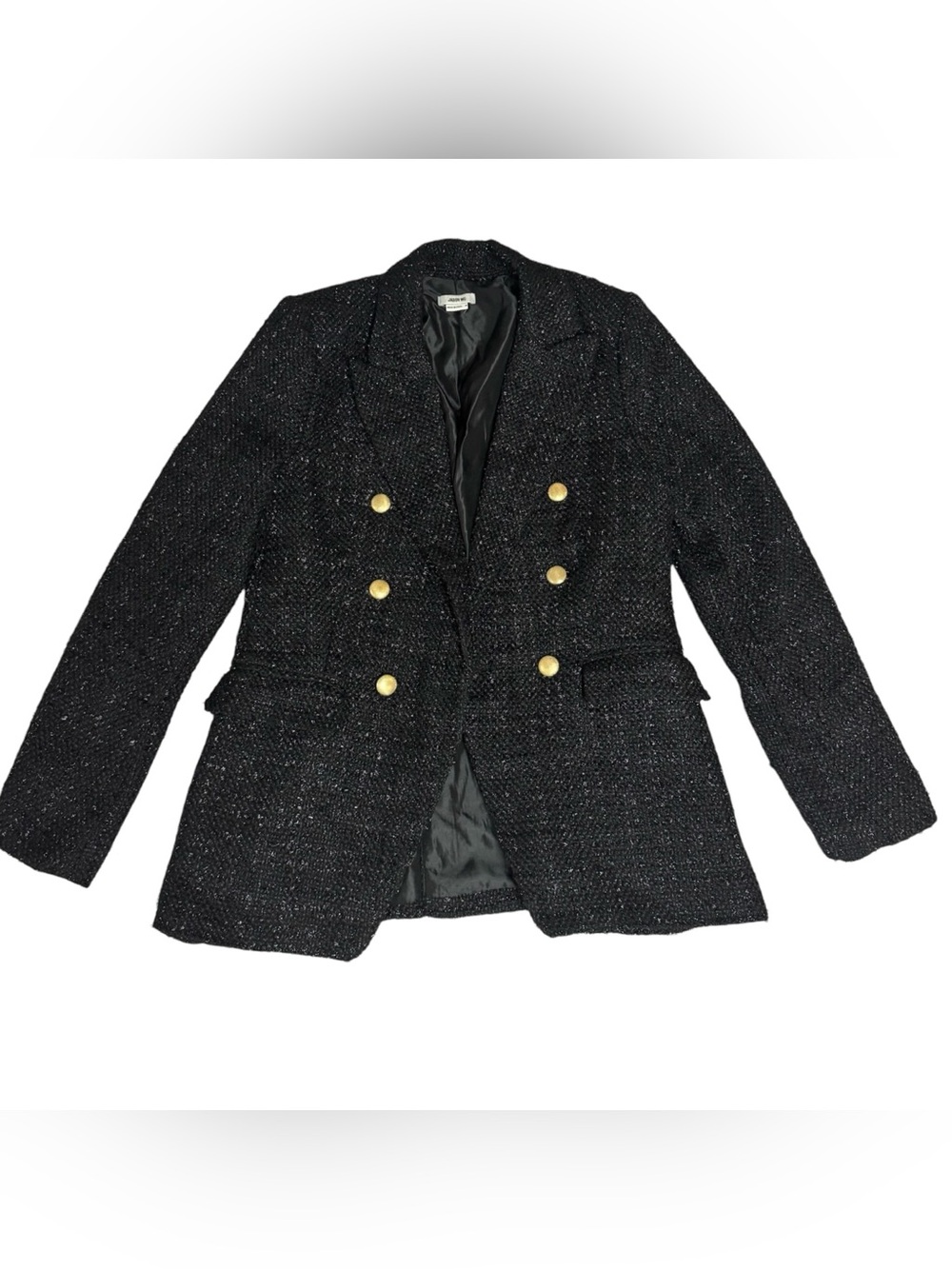 Jason Wu Black Sparkle Tweed Blazer